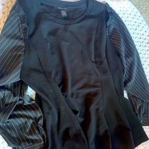 Ashley Stewart black long sleeve top
